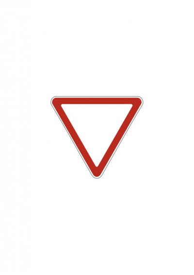 Дорожный знак 2.4 "Уступите дорогу"