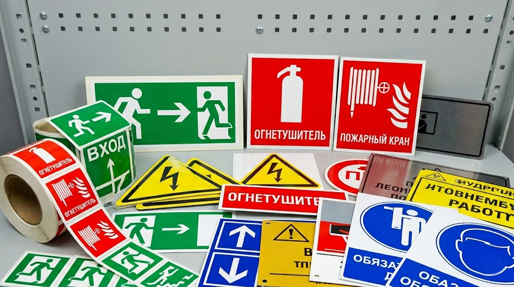 Знаки и таблички безопасности для объектов